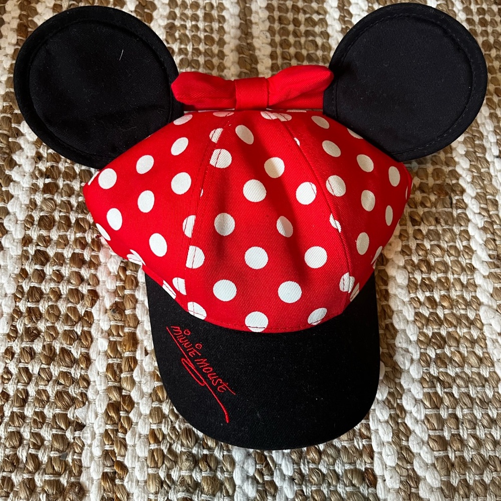 Disney Red and White Minnie Mouse Polka Dot Hat